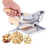 Weyot Cortadora de Fiambre para Medicina China y Cecina, Cortafiambres Manual con Bandeja; Ideal para Hierbas Chinas, Raíces, Frutas y Verduras Duras, y Turrón Silver,36cm