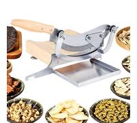 Weyot Cortafiambres Manual, Cortadora de Fiambre, Corta Fiambres Casa, Maquina Cortar Embutido, Espesor de Corte Ajustable, para Jamón/Queso/Hot Pot/Turrón Silver,36cm