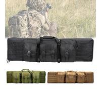 Weyot Estuches de Transporte Blandos para Armas de Fuego, Funda De Fusil, Bolsa Escopeta Doble, Fundas Blandas para Rifle, Bolsa de Pistola Airsoft de carabina Ajustable Black,108cm/43in