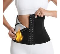 Weyot Faja Reductora Mujer Adelgazante, Fajas Reductoras Abdomen Efecto Sauna Faja Reductora De Neopreno Adjustable, Faja Abdominal Mujer para Quema De Grasas Y Control De Barriga,2XL,Black