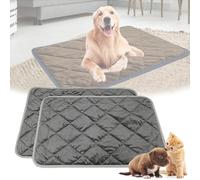 Weyot Paquete de 2 Manta Autocalentable para Gatos para Interiores, Alfombrilla Autocalentable Supersuave y Lavable para Mascotas (Gatos y Perros) Grey,L