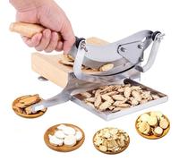 Weyot Rebanadora Manual de Medicina China, Cortadora de Fiambre Profesional, Corta Fiambre Casa para Uso Doméstico para Hierbas, Carnes Secas y Verduras Silver,36cm