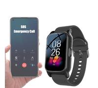 Reloj Inteligente con Detección De Caídas para Personas Mayores, Dispositivo De Alerta De Caídas para Personas Mayores con SOS, Videollamada HD, GPS Y Carga Magnética - IP67 Impermeable,Black
