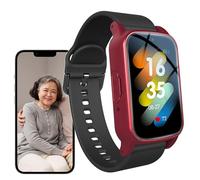 Weyot Reloj Localizador Personas Mayores Reloj Inteligente con Detector de Caídas, Aviso de caída, Botón SOS, Localizador GPS para Personas Mayores o AlzheimerRed,One Size