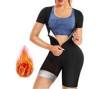 Weyot Traje De Sauna De Sudor para Mujer, Faja Reductora Mujer Adelgazante, Entrenador De Cintura para Sauna para Mujer, Body Shaper para Adelgazar Y Quemar Grasa,L,Silver