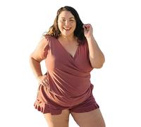 WEYSHHT Swim Romper Built-in Bra, mameluco de baño con sujetador integrado, mameluco de natación para mujer con sujetador integrado, talla grande