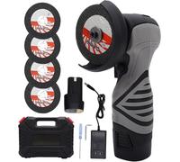 Weytoll Mini Amoladora Angular, Herramienta de Corte Manual de 15 000 RPM con Batería de 4800 mAh, 5 Discos de Corte y Cargador para Cortar, Lijar y Pulir