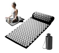 Wezalget Alfombrilla de masaje de pies, juego de masaje con almohada, alfombrilla de presión, accesorios de mediación para el hogar, oficina, viajes, mujeres y hombres, adultos