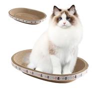 Wezalget Alfombrilla Rascadora para Gatos | Juguete De Cartón De Forma Ovalada | Almohadillas De Rascado De Gatos - para Escalada Descanso Percha Exterior Navidad Jugar Hogar Y Sofá