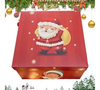 Wezalget Caja De Detalles Navideños | Cajas de Dulces,Contenedor De Papel Multinivel Para Organización Y Decoración De Regalos En Eventos Navideños