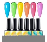 Wezalget Esmalte De Gel 8ml 6 Unidades | Esmaltes Gel Duraderos De Aspecto Gelatinoso,Para Reuniones Diarias Fiestas Bodas Salón Viajes Mujeres Esposas
