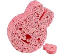 Wezalget Esponja de baño para niños pequeños, esponja de pulpa de madera suave, esponja de ducha, removedor de piel muerta, bonito de ducha, suministros de baño para niños y bebés