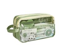 Wezalget Estuche Transparente para lápices, Organizador de papelería Impermeable de Gran Capacidad, Transparente para lápices, de Examen, de cosméticos con Cremallera para