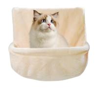 Wezalget Hamaca para gatos, cama para gatos con barandilla, saco de dormir con marco de cama de metal, hamaca resistente y segura, estantes de pared transpirables para gatitos, hurones, cachorros o