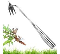 Wezalget Herramienta Manual para Eliminar Malas Hierbas - Herramienta de Escarda para Jardinería,Mango Ergonómico Resistente con 3 Dientes para Huerto Jardín Flores y Granja en Exteriores