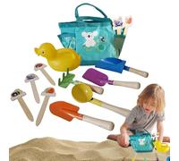 Wezalget Pequeños Juguetes de,Juego De 9 Piezas para Castillos De | Herramientas Y Juegos De Excavación Al Aire Libre para Niños Y Niñas De 3+ Años, Actividades para Vacaciones En La Playa