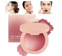 Wezalget Rubores Faciales,Maquillaje En Polvo Rosa Para Mejillas | Maquillaje Altamente Pigmentado con Efecto Luminoso, Producto de Belleza de Larga Duración para Todo Tipo de Piel y Contorno Definido