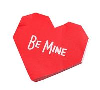 Wezalget servilletas de papel facial para fiestas, servilletas para el día de San Valentín,Servilleta de invitados resistente | Servilleta de mano en forma de corazón Diseño elegante de 2 capas para