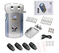 WF-018 Wireless Remote Control Lock Security Invisible Keyless Door Entry Intelligent Lock Zinc Alloy Metal with 4 Remote Keys Smart Home Villa Office Access Control Security System