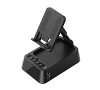 Wf40 Regalos para él Su Soporte para teléfono Celular Altavoces Cool Tech Gadgets de Cocina Soporte para teléfono Ajustable con LCD Reloj Despertador Digital Sonido Envolvente (Black, One Size)