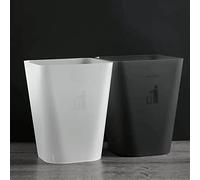 WFchenj222-6 Bote de basura Cubo de basura cuadrado sin tapa, cubo plástico Simple y hermoso for bote oficina hogar Papelera de cocina(A,Pequeño)