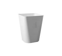 WFchenj222-6 Bote de basura Cubo de basura cuadrado sin tapa, cubo plástico Simple y hermoso for bote oficina hogar Papelera de cocina(Blanco,Pequeño)