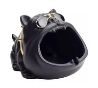 WFchenj222-6 Cenicero para Puros, Cenicero Cenicero de cigarros Cenicero al Aire Libre for Cigarrillos Cenicero Grande Decoración del hogar Interior al Aire Libre Cenicero para Fumadores(Negro)