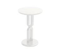 WFchenj222-6 Mesa de Centro, Mesa Auxiliar pequeña de Madera Maciza for Sala de Estar, Mesa Redonda pequeña, Perfecta for sofá o Dormitorio, diseño Compacto y portátil Mesa Auxiliar(Blanco)