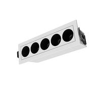 WFCMJ Downlight Lineal Empotrado 2W, 4W, 6W, 8W, 10W, 18W, 20W, 30W Lámparas de Techo Focos Iluminación Interior Ajuste de Deflector Luces de Rejilla cuadradas Downlight empotrable