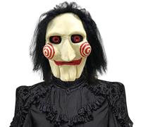 Wffeila Máscara de Halloween de terror Killer Billy, máscara de payaso aterradora para adultos - Máscara de látex de cabeza completa espeluznante con cabello para fiestas de disfraces, fans de cine y