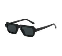 WFFZTZW Gafas de sol con montura cuadrada y estampado de leopardo retro para mujer, estilo punk hip hop de lujo, montura pequeña, para hombre, UV400 (negro)