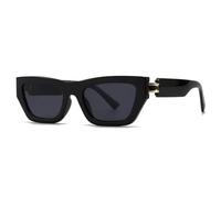 WFFZTZW Gafas de sol con montura grande y diseño de ojo de gato para hombre y mujer, estilo vintage punk, populares para conducir al aire libre, con protección UV400 (negro)