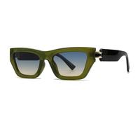 WFFZTZW Gafas de sol con montura grande y diseño de ojo de gato para hombre y mujer, estilo vintage punk, populares para conducir al aire libre, con protección UV400 (verde, azul y amarillo).