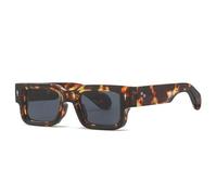 WFFZTZW Gafas de sol de lujo para hombre y mujer, estilo retro con remaches, estilo casual, para vacaciones y viajes (leopardo)