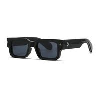 WFFZTZW Gafas de sol de lujo para hombre y mujer, estilo retro con remaches, estilo casual, para vacaciones y viajes (negras)