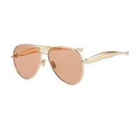 WFFZTZW Gafas de sol de lujo para mujer, modernas, con doble haz, UV400 (C2GoldTea)