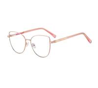 WFFZTZW Gafas de sol de metal con forma de ojo de gato para mujer, con bisagra de resorte, de lujo, de alta gama (dorado y rosa claro)