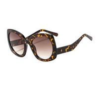 WFFZTZW Gafas de sol de moda a juego con colores, informales, cómodas y de tendencia, para mujer, con degradado, ojo de gato, montura grande, personalidad, para hombre, UV400 (demi tea)