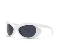 WFFZTZW Gafas de sol modernas con diseño de ojo de gato, estilo transfronterizo, para fotografía callejera, modelos populares para mujer (BLANCO)