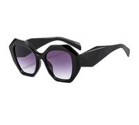 WFFZTZW Gafas de sol para mujer, estilo retro vintage, para hombre, gafas de sol para mujer, gafas de sol grandes con protección UV400, gris, talla única