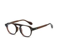 WFFZTZW Gafas de sol redondas estilo punk con remaches retro para mujer, con protección UV400, montura transparente para hombre (transparente)