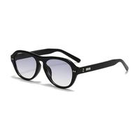 WFFZTZW Gafas de sol retro para mujer, de alta gama, con montura grande y espejo de sapo, modernas (gris doble)