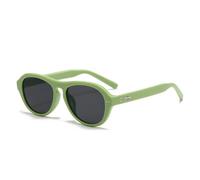 WFFZTZW Gafas de sol retro para mujer, de alta gama, con montura grande y espejo de sapo, modernas (verde)