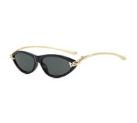WFFZTZW Gafas de sol vintage estilo ojo de gato para hombre y mujer, de lujo, estilo punk, populares, sexys, para exteriores, de metal, con protección UV400 (negro)