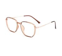 WFFZTZW Montura de gafas cuadradas ultraligeras de plástico para mujer (C4)