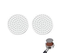 WFGJSK 2 filtros Reutilizables de Doble Capa for Discos de Espresso (51/53/58 mm), Malla Fina Resistente al Calor, Accesorios for filtros de Goteo de Espresso, Acero Inoxidable 304(53mm)