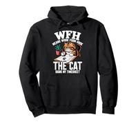 WFH Means Work from Hook The Cat Signs MY TIMESHEET Sudadera con Capucha