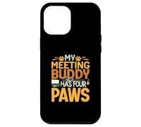 WFH My Meeting Buddy Has Four Paws Funny Pet Carcasa para iPhone 12 Pro Max