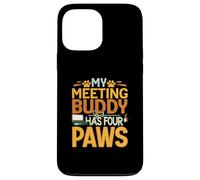 WFH My Meeting Buddy Has Four Paws Funny Pet Carcasa para iPhone 13 Pro Max