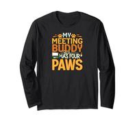 WFH My Meeting Buddy Has Four Paws Funny Pet Manga Larga